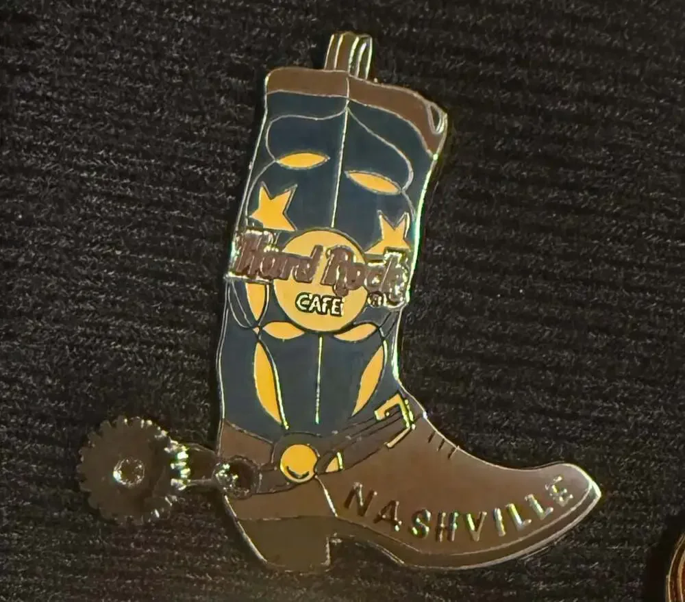 Hard Rock Cafe Nashville Cowboy Boot Pin